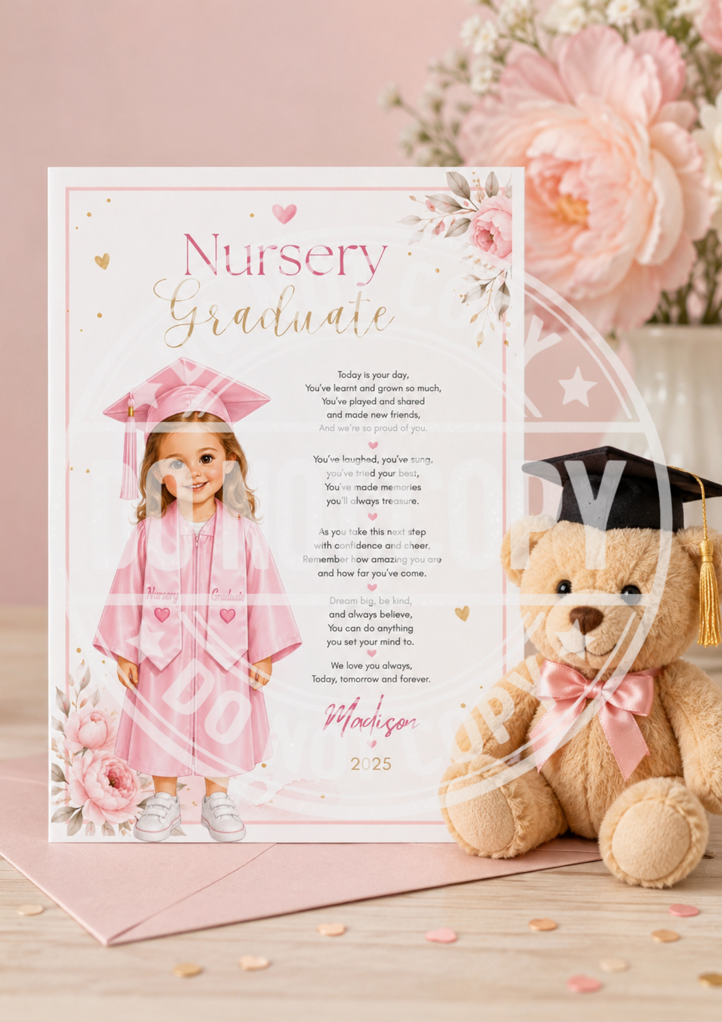 Personalised Nursery Graduation Illustration