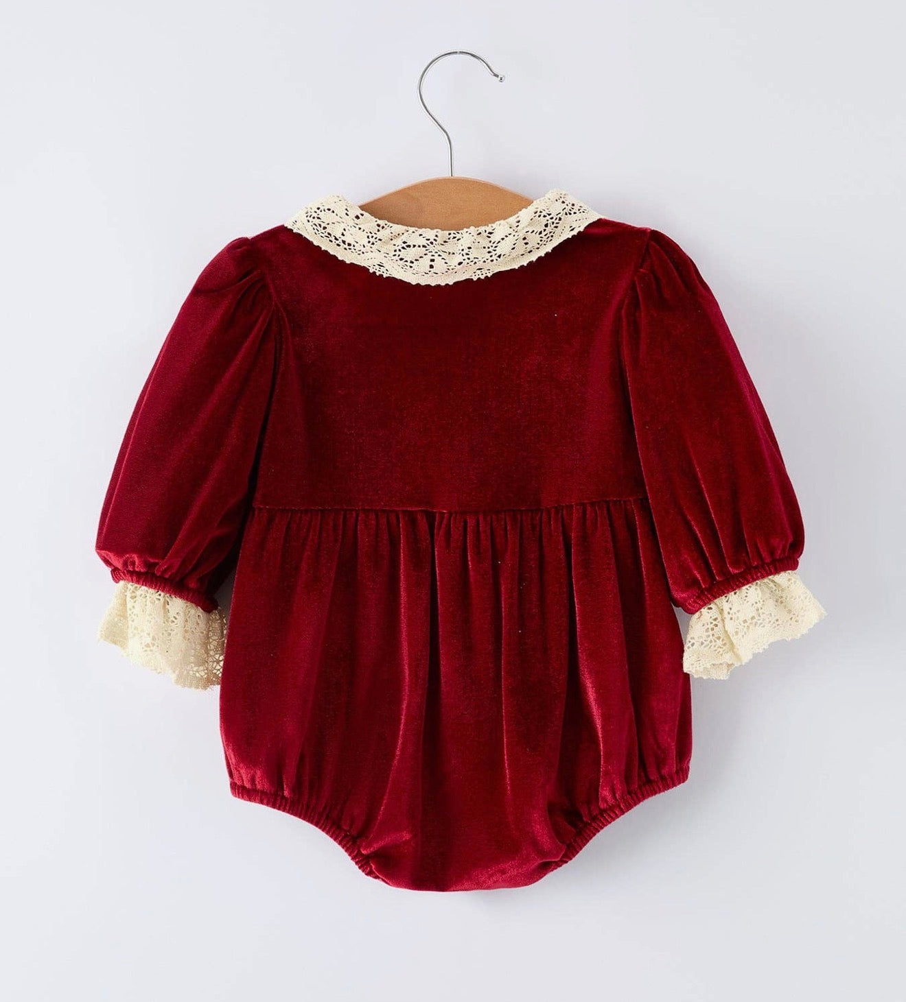 Ruby Velvet Lace Romper