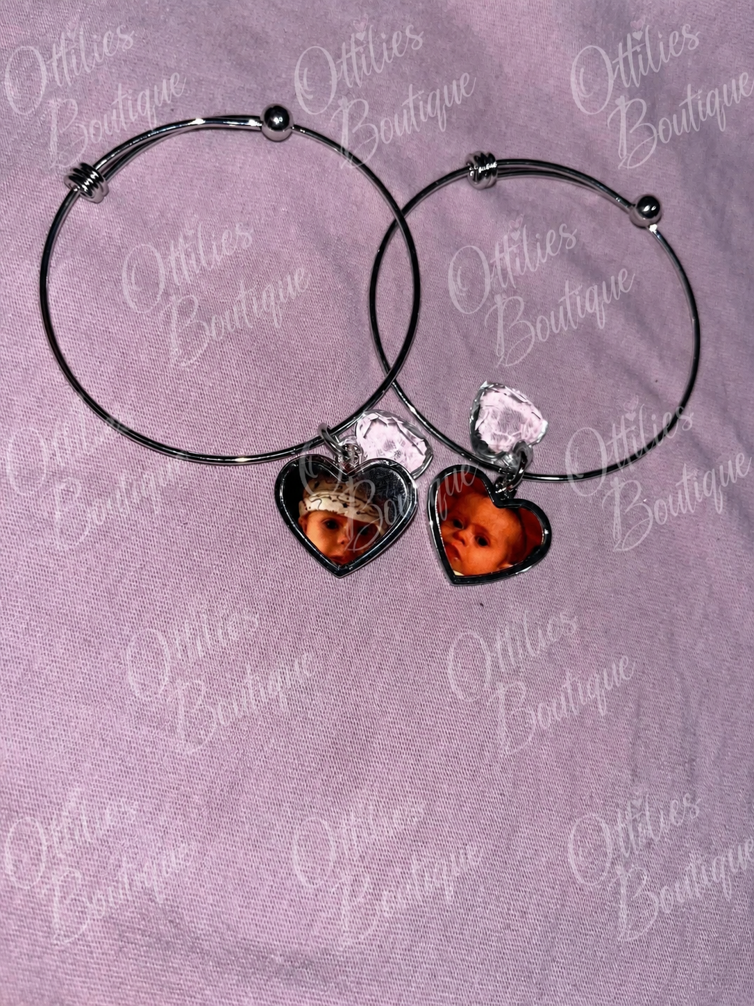 Personalised photo bangles stainless steel